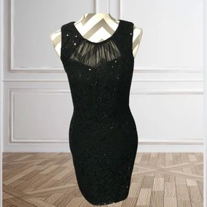 CITY STUDIO- black sparkly cocktail sequin dress - Sz 7